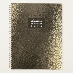 Agenda Personalizado de oro metálico Planner semanal de u