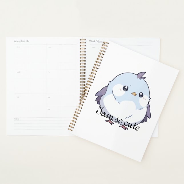Agenda Personalizado de pájaro Cute Kawaii Chubby - Paste (Demostración)