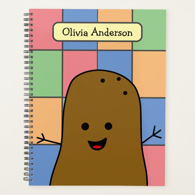 Agenda Personalizado de papas con estilo de arte pop (Anverso)