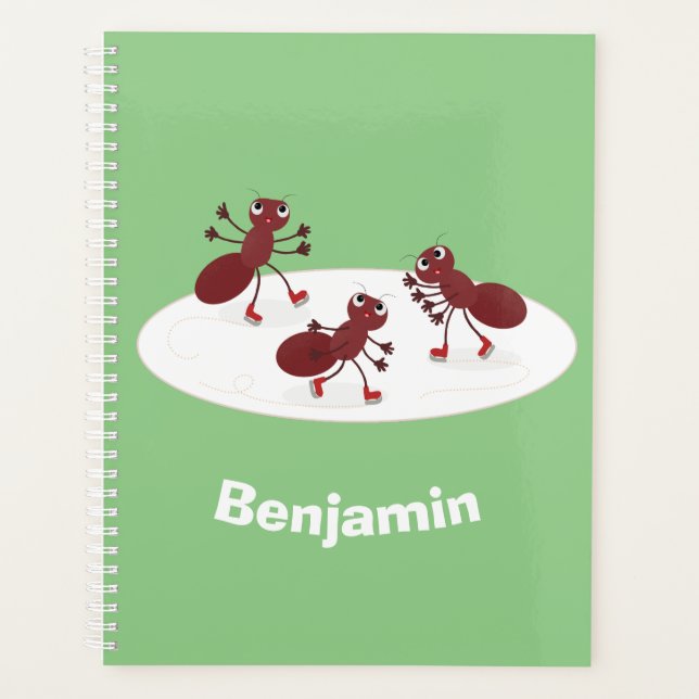 Agenda Personalizado de patinaje sobre hielo de hormigas  (Anverso)