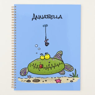 Agenda Personalizado de pescadores de peces gordos y hamb