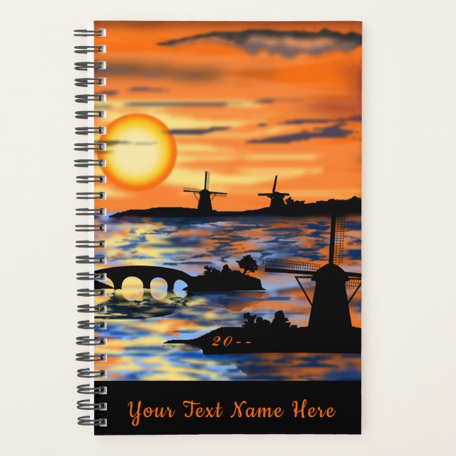 Agenda Personalizado de planes de verano en el mar Texto  (Anverso)