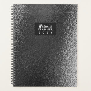 Agenda Personalizado de plata metálica Planner semanal de