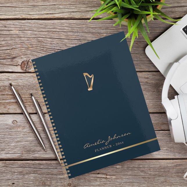 Agenda Personalizado de profesores de música de oro con e (Subido por el creador)