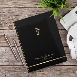 Agenda Personalizado de profesores de música de oro con e