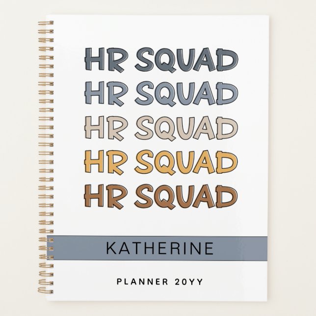 Agenda Personalizado de Recursos Humanos Squad: regalos d (Anverso)