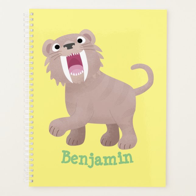 Agenda Personalizado de Smilodon del tigre dientes de Cut (Anverso)