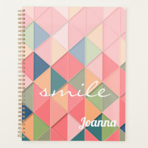 Agenda Personalizado de triángulos de colores suaves