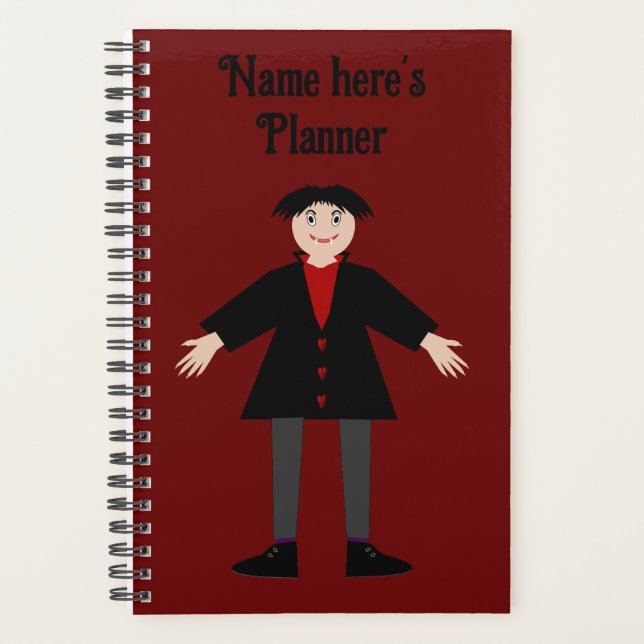 Agenda Personalizado de vampiros de Halloween (Anverso)