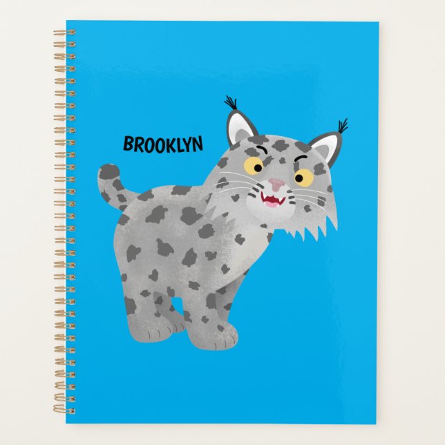 Agenda Personalizado del lince del bobcat medio (Anverso)