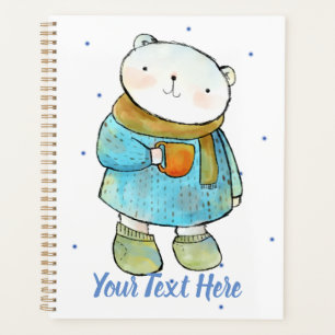 Agenda Personalizado del oso polar con amor al café