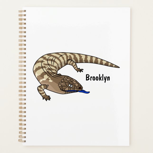 Agenda Personalizado del reptil de lagarto de lengua azul (Anverso)