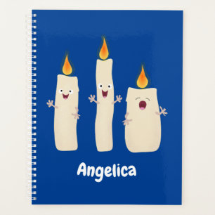 Agenda Personalizado del trío de velas de canto lindo