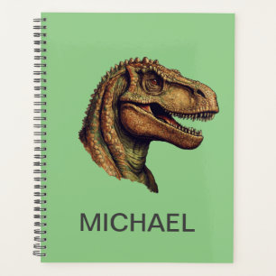 Agenda Personalizado Dinosaurio Verde T-Rex Tyrannosaurus