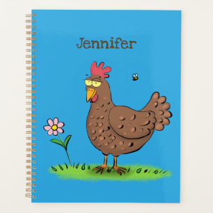 Agenda Personalizado divertido de pollo rústico y caprich