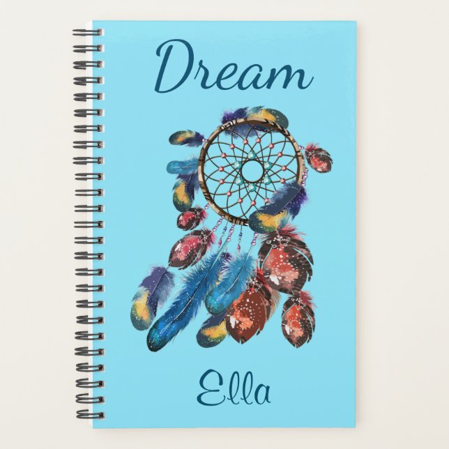 Agenda Personalizado DREAM Hand Draather Feather Dream Ca (Anverso)