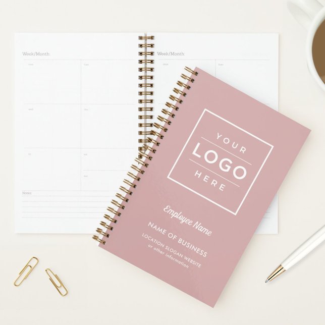 Agenda Personalizado Dusty Rosa logotipo comercial y nomb (Subido por el creador)