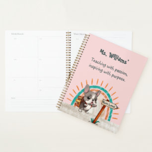 Agenda Personalizado educada Bulldog francés de vuelta a 