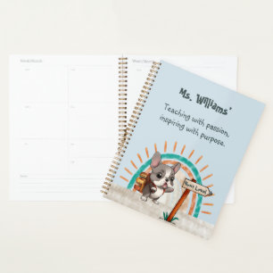 Agenda Personalizado educada Bulldog francés de vuelta a