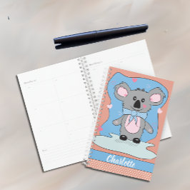 Agenda Personalizado educado Koala Kid Planner con nombre
