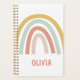 Agenda Personalizado el arcoiris del Boho Pastel