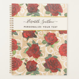 Agenda Personalizado elegante de Moda elegante con flores