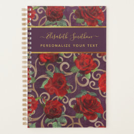Agenda Personalizado elegante de Moda elegante con flores
