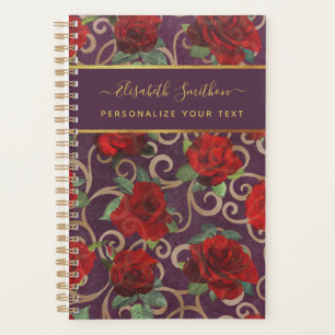 Agenda Personalizado elegante de Moda elegante con flores