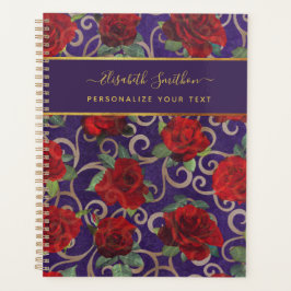 Agenda Personalizado elegante de Moda elegante con flores