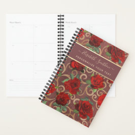 Agenda Personalizado elegante de Moda elegante con flores