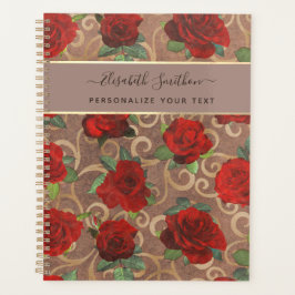 Agenda Personalizado elegante de Moda elegante con flores
