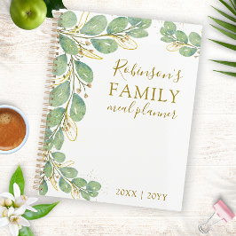Agenda Personalizado Elegante Eucalyptus Greenery Comida