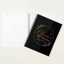 Personalizado en negro y dorado