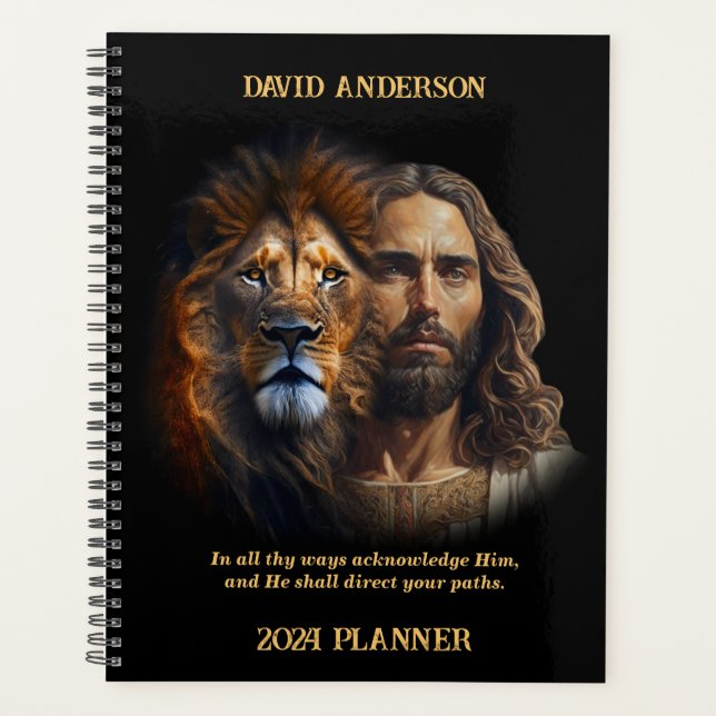 Agenda Personalizado Escritura Planeador De Fe Jesús León (Anverso)