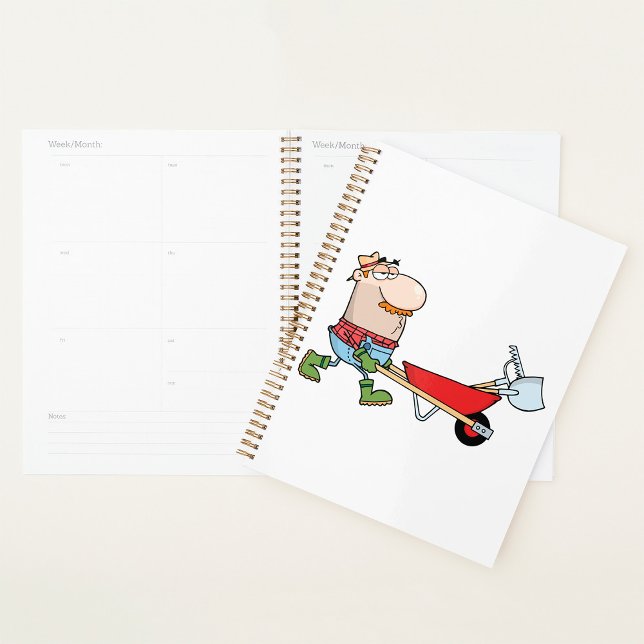 Agenda Personalizado Farmer con carretilla y herramientas (Subido por el creador)