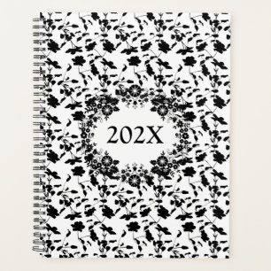 Agenda Personalizado Fecha Blanca Y Negra Anual