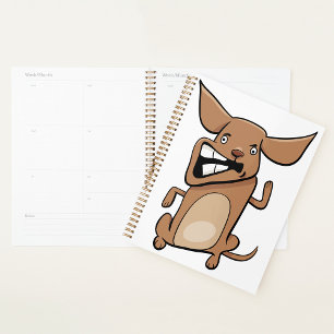 Agenda Personalizado gracioso Perro loco Mascota gracioso