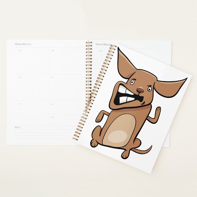 Agenda Personalizado gracioso Perro loco Mascota gracioso (Subido por el creador)