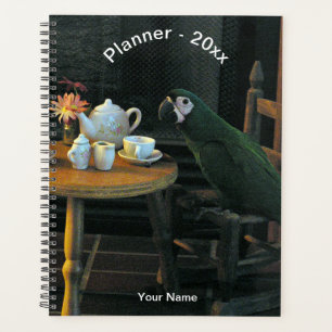 Agenda Personalizado Green Parrot Tea Set & Table Photo