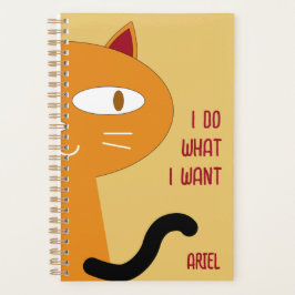 Agenda Personalizado Hago Lo Que Quiero Un Gato Gracioso