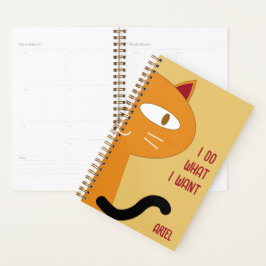 Agenda Personalizado Hago Lo Que Quiero Un Gato Gracioso