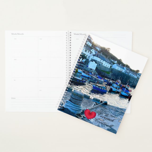 Agenda Personalizado Heart Coverack Harbour Dusk Cornwall (Demostración)