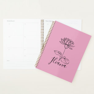 Agenda Personalizado Julio Agua Lily Nació Regalo de Flor