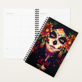 Agenda Personalizado LA CATRINA SUGAR SKULL Diario Semana