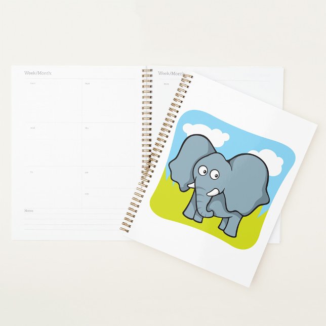 Agenda Personalizado lindo Elefante jungla divertida anim (Subido por el creador)