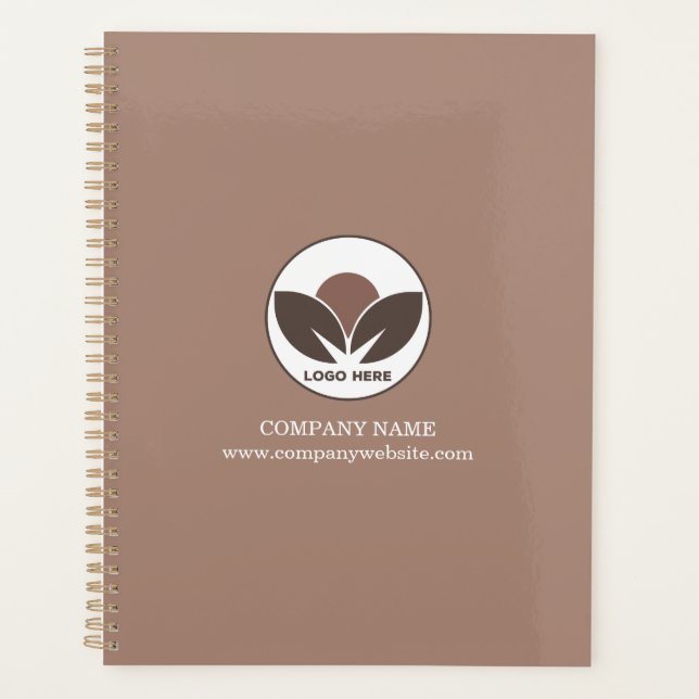 Agenda Personalizado Logo Business Planner | Mocha Mousse (Anverso)