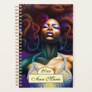 Agenda Personalizado Lujo Mujer Negra Planner