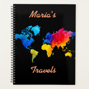 Agenda Personalizado. Mapa Mundial.