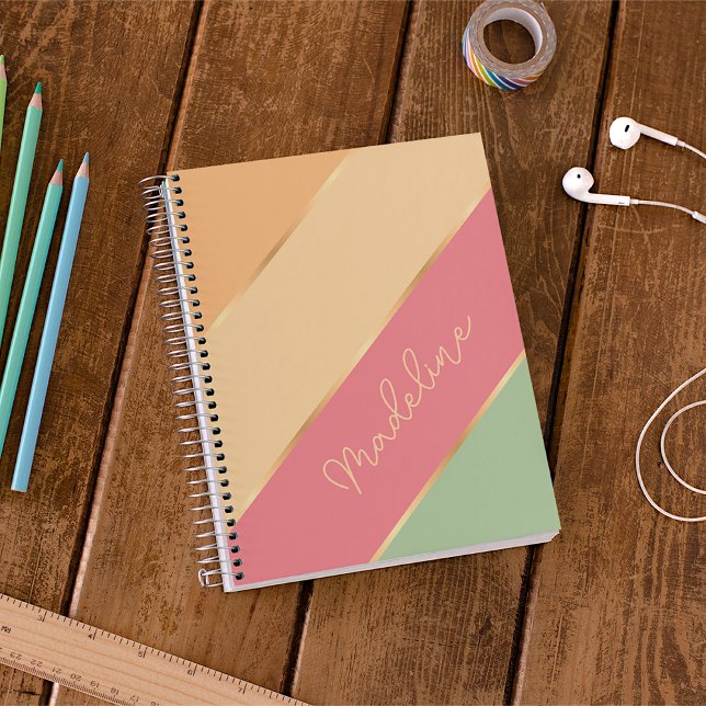 Agenda Personalizado Melón verde Naranja rojo bandas de a (Subido por el creador)