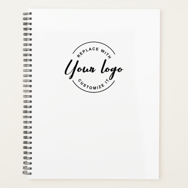Agenda Personalizado mínimo Marca código QR Simple Blanco (Anverso)